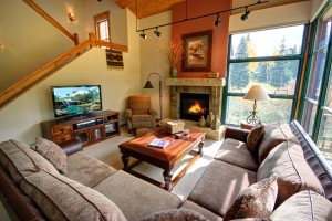 Living Room Vacation Rental Townhome at Keystone Resort Colorado