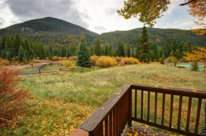 View from back deck Keystone vacation lodging with mountain views