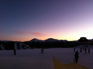 Enjoy beautiful sunsets while night skiing at Keystone Resort!