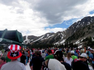 Hanging out at the Beach at Arapahoe Basin