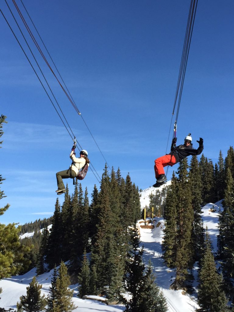 Zip Liners at Top of the Rockies Zip Lining Near Keystone Resort CO