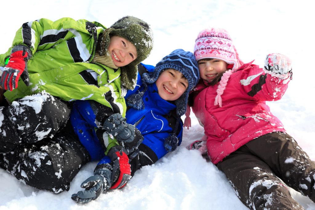 Kids playing in the snow at Keystone Colorado Ski Resort