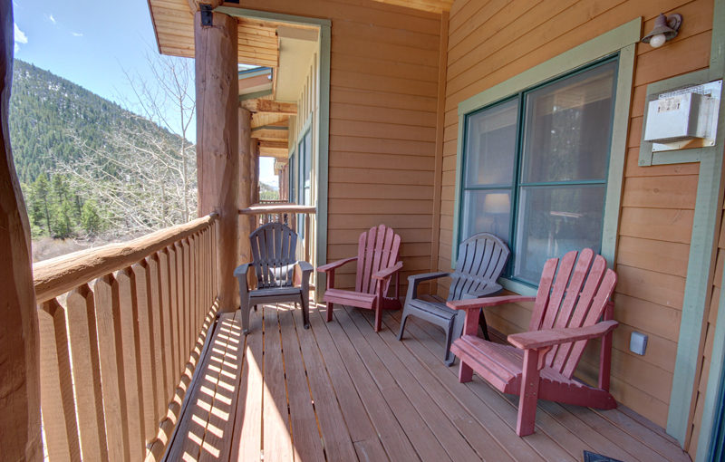 Deck Views at Hidden River Lodge Colorado