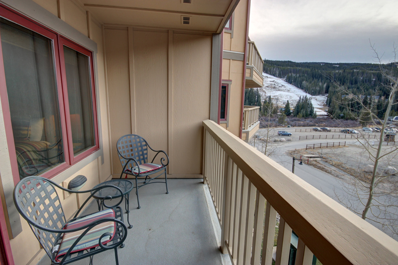 View of the Ski Slopes from Balcony of Red Hawk Lodge Condo