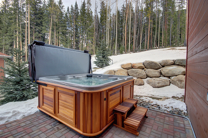 Private Hot tub at Alders Townhomes in Keystone Resort Colorado