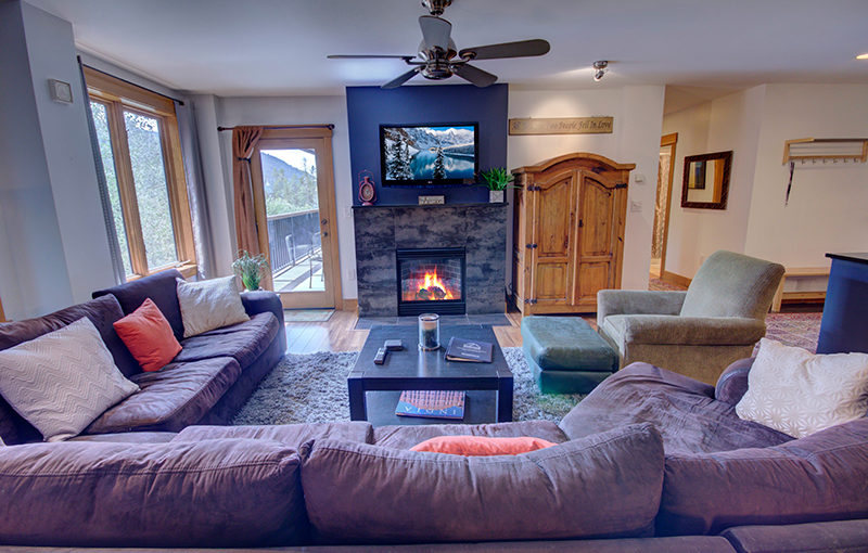 Three Bedroom Living Area At the Springs Condos in Keystone CO