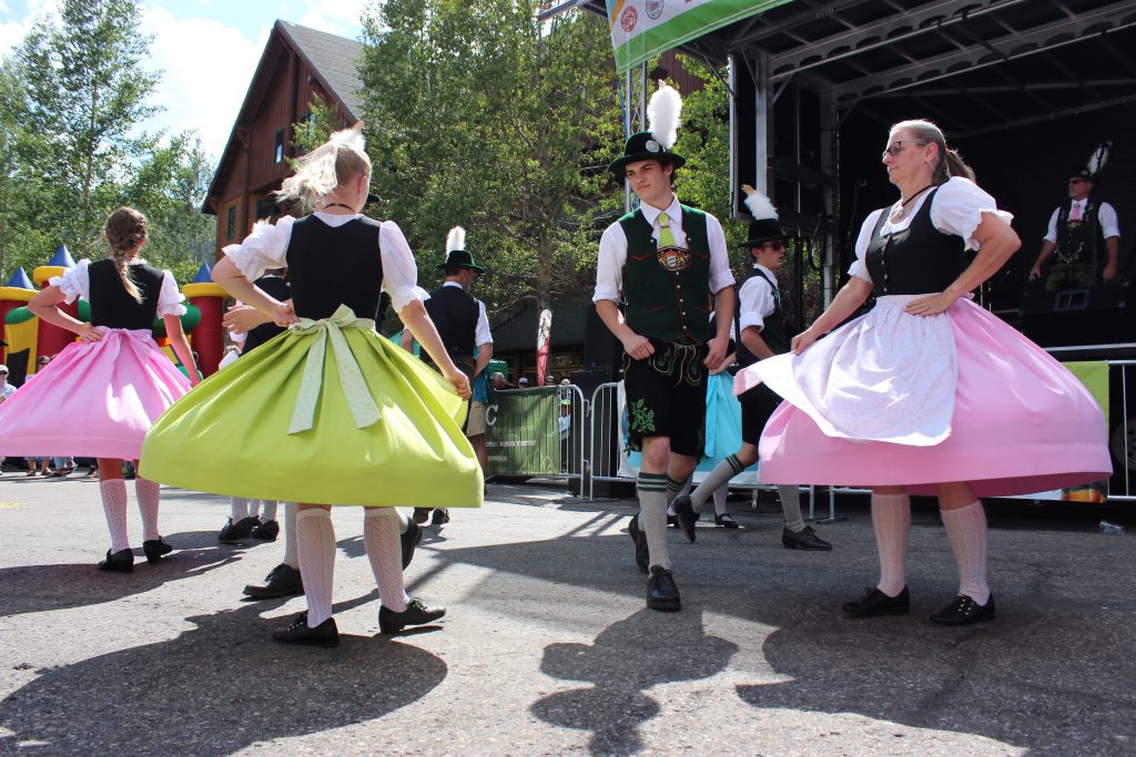The Bavarian Schuhplattlers performing at Keystone Oktoberfest